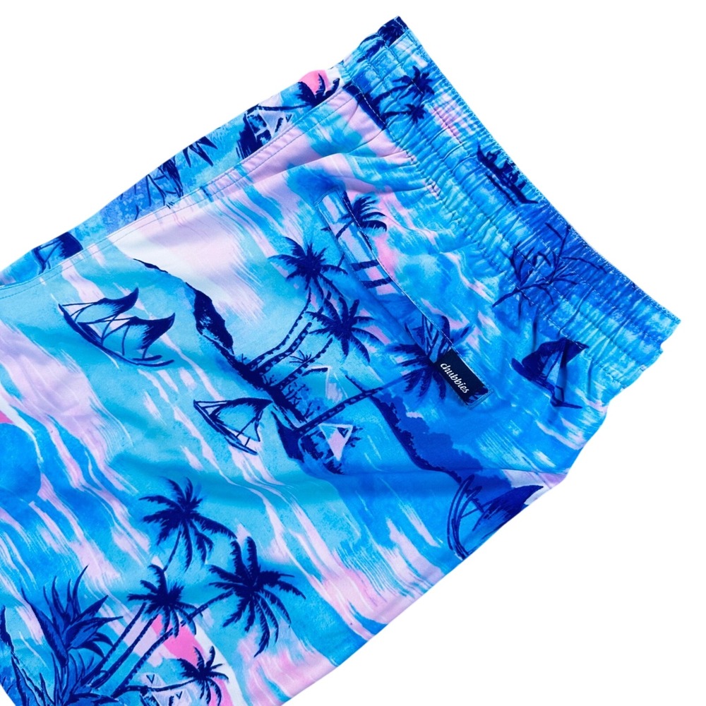 Chubbies Mens 2XL 5.5" Mesh Lined Shes Got A Ticket To Tides Classic Swim Trunks